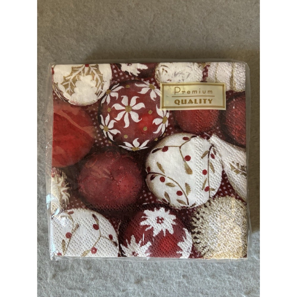 NEW 20 Premium Quality Beverage Paper Napkins Christmas Ornaments Made Germany - Picture 4 of 9